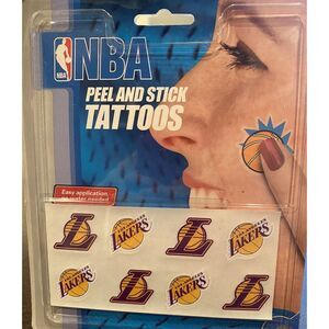 Los Angeles Lakers NBA Peel and Stick Tattoos‎ Rico Industries Set of 8 New